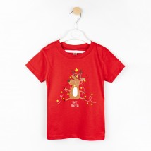 Футболка дитяча новорічна з принтом оленя Deer  Dexter`s  Червоний d1102-59  110 см (d1102-59)