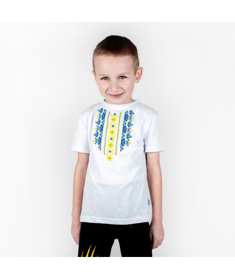 T-shirt for a boy with an embroidered print Dexter`s White 1102 98 cm (d1102-2)