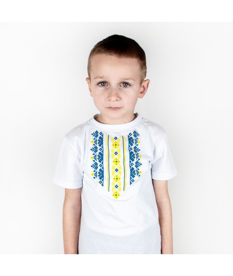 T-shirt for a boy with an embroidered print Dexter`s White 1102 110 cm (d1102-2)