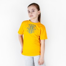 Детская футболка с коротким рукавом под вышиванку  Dexter`s  Желтый 1102  134 см (d1102ас-ж)