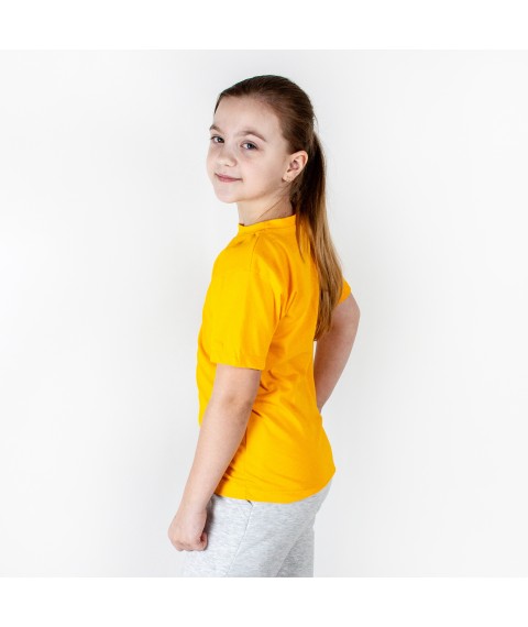 Детская футболка с коротким рукавом под вышиванку  Dexter`s  Желтый 1102  134 см (d1102ас-ж)