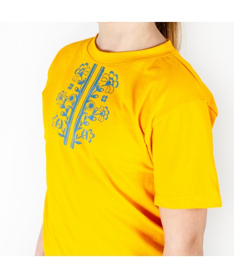 Детская футболка с коротким рукавом под вышиванку  Dexter`s  Желтый 1102  110 см (d1102ас-ж)