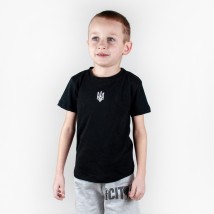 Футболка дитяча короткий рукав з вишитим тризубом  Dexter`s  Чорний 1102  98 см (d1102аш-чн)