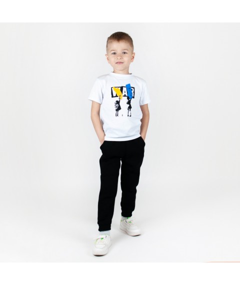 T-shirt for boy No WAR Dexter`s White 1102 98 cm (d1102-6)