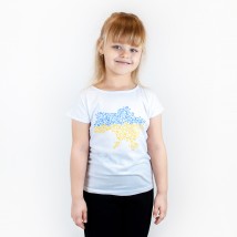 T-shirt for girls UKRAINE Dexter`s White 1101 98 cm (d1101-7)