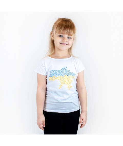T-shirt for girls UKRAINE Dexter`s White 1101 110 cm (d1101-7)