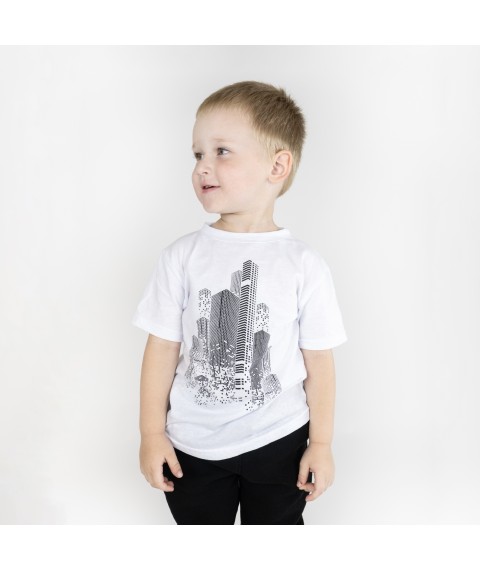 Children's t-shirt City white color Dexter`s White 101 110 cm (d101st-b)