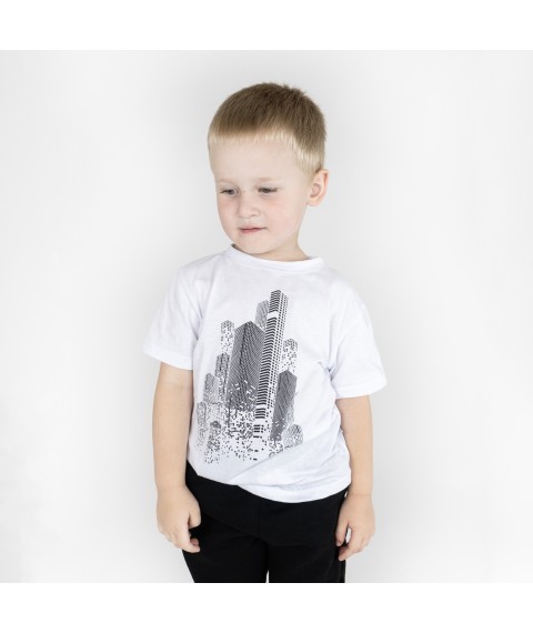 Children's t-shirt City white color Dexter`s White 101 110 cm (d101st-b)