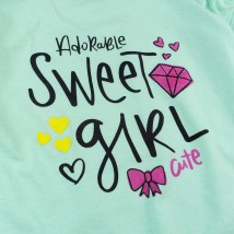 Футболка для девочки Sweet girl  Dexter`s  Ментол d1101кд-мт  110 см (d1101кд-мт)