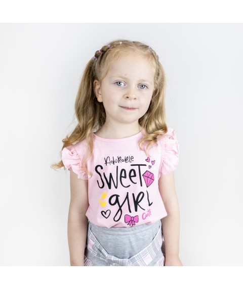 Футболка для дівчинки Sweet girl  Dexter`s  Рожевий d1101кд-рв  116 см (d1101кд-рв)