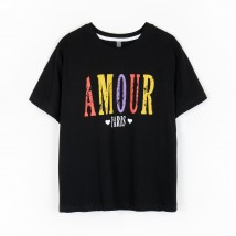 Футболка женская с принтом AMOUR  Dexter`s  Черный d1601-4  XL (d1601-4)
