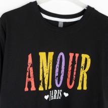 Футболка женская с принтом AMOUR  Dexter`s  Черный d1601-4  XL (d1601-4)