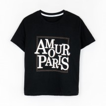 Футболка женская с принтом Amour Paris  Dexter`s  Черный d1601-5  M (d1601-5)