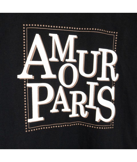Футболка женская с принтом Amour Paris  Dexter`s  Черный d1601-5  S (d1601-5)
