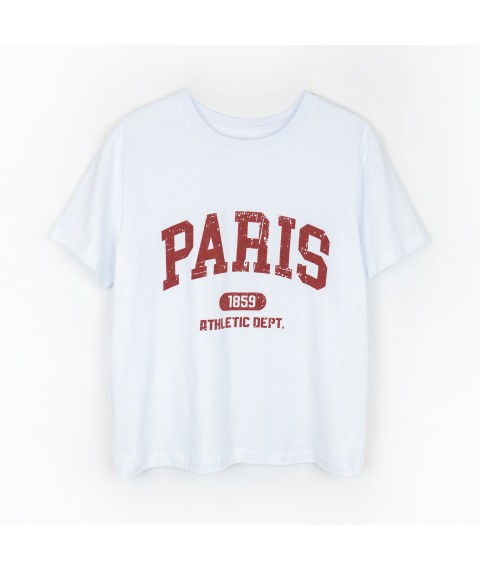 Футболка жіноча з принтом PARIS  Dexter`s  Білий d1601-3  L (d1601-3)