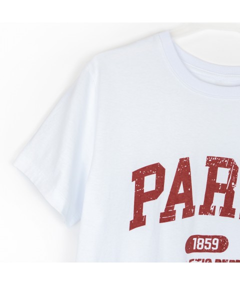 Футболка жіноча з принтом PARIS  Dexter`s  Білий d1601-3  L (d1601-3)