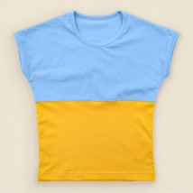Патріотична футболка для дивчинки Прапор України  Dexter`s  Жовтий;Блакитний 1101  98 см (d1101-17)