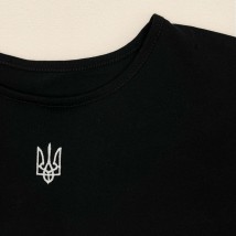 Жіноча футболка з вишивкою герба України.  Dexter`s  Чорний 1103  XL (d1103аш-чн)