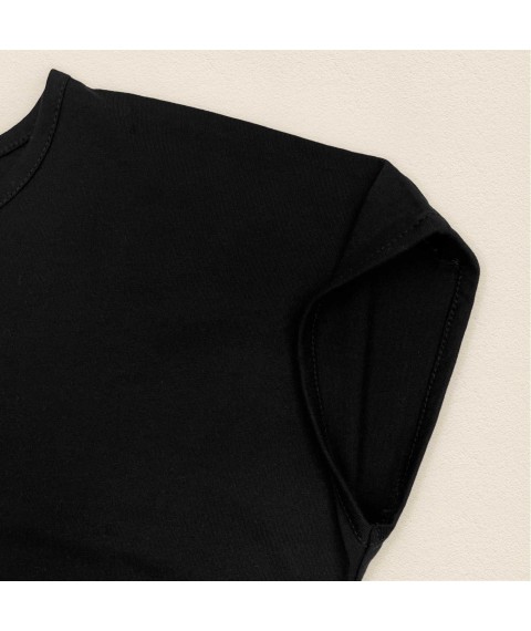 Черная женская футболка с вышивкой герба Украины  Dexter`s  Черный 1103  M (d1103аш-чн)