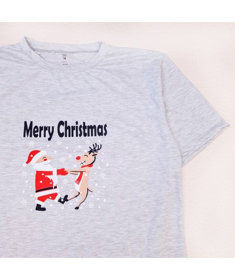 Футболка чоловіча новорічна Merry Christmas  Dexter`s  Сірий d1104снт-ср  M (d1104снт-ср)