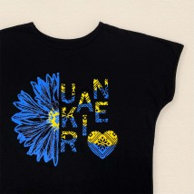 Black women's T-shirt Ukraine. Dexter`s Black 1103 XL (d1103tsvn-h)
