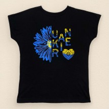 Black women's T-shirt Ukraine. Dexter`s Black 1103 XL (d1103tsvn-h)