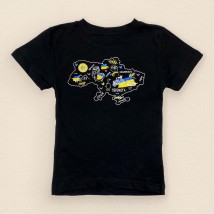 Чорна футболка для хлопчика Україна  Dexter`s  Чорний 1102  98 см (d1102крнв-ч)