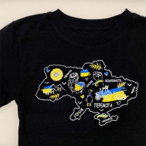 Чорна футболка для хлопчика Україна  Dexter`s  Чорний 1102  134 см (d1102крнв-ч)
