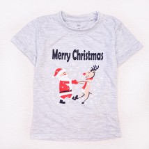 T-shirt children's gray cooler Merry Christmas Dexter`s Gray d1102snt-sr 110 cm (d1102snt-sr)