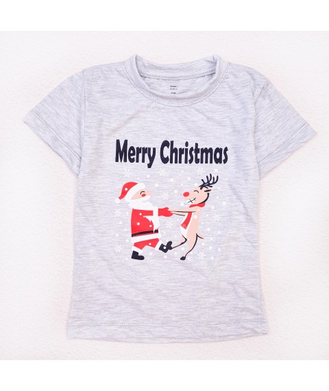 T-shirt children's gray cooler Merry Christmas Dexter`s Gray d1102snt-sr 98 cm (d1102snt-sr)