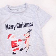 Футболка детская серая кулир Merry Christmas  Dexter`s  Серый d1102снт-ср  98 см (d1102снт-ср)