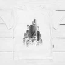Children's t-shirt City in white color Dexter`s White 101 86 cm (d101st-b)