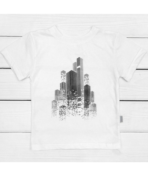 Children's t-shirt City white color Dexter`s White 101 110 cm (d101st-b)