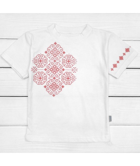 Dexter`s embroidered short-sleeved T-shirt for children White 1102 110 cm (d1102-1)