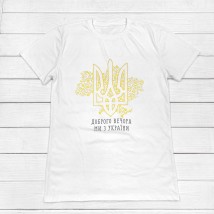 Men's t-shirt with patriotic print Ukraine Dexter`s White 1104 L (d1104-4)