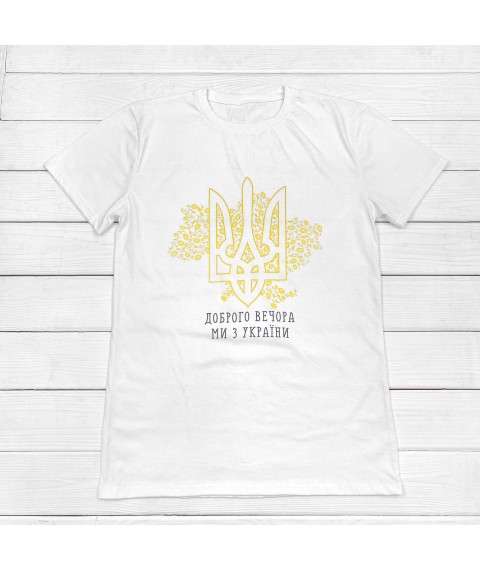 Men's t-shirt with patriotic print Ukraine Dexter`s White 1104 L (d1104-4)