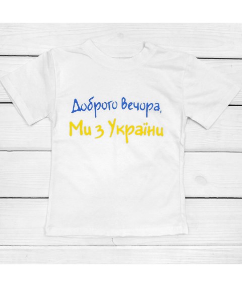 Детская футболка с патриотическим принтом  Dexter`s  Белый 1102  110 см (d1102-8)