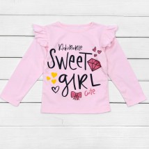 T-shirt for girls with long sleeves Sweet Girl Dexter`s Pink 1003 110 cm (d1003-2)