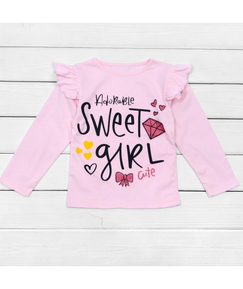 Sweet Girl Dexter`s T-shirt for girls with long sleeves Pink 1003 122 cm (d1003-2)