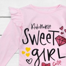 T-shirt for girls with long sleeves Sweet Girl Dexter`s Pink 1003 110 cm (d1003-2)