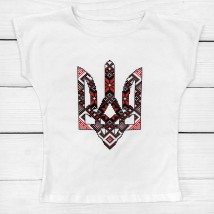 T-shirt for girls with Dexter`s Trident White 1101 122 cm (d1101-12)