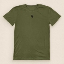 Men's t-shirt with trident embroidery Dexter`s Khaki 1104 L (d1104ash-hk)