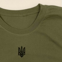 Men's t-shirt with trident embroidery Dexter`s Khaki 1104 S (d1104ash-hk)