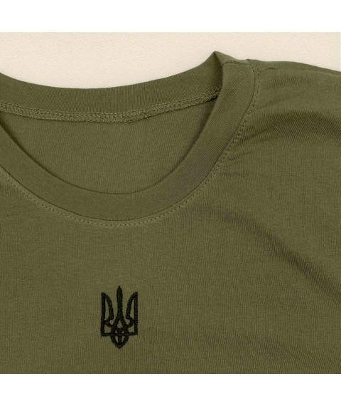 Men's t-shirt with trident embroidery Dexter`s Khaki 1104 S (d1104ash-hk)