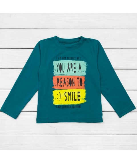 T-shirt for boys with long sleeves Smile Dexter`s Green 1203 146 cm (d1203-5)