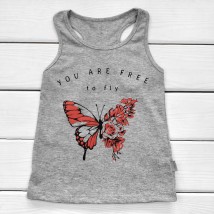 Children's T-shirt for summer Butterfly Dexter`s Gray 112 122 cm (d112sr-kr)