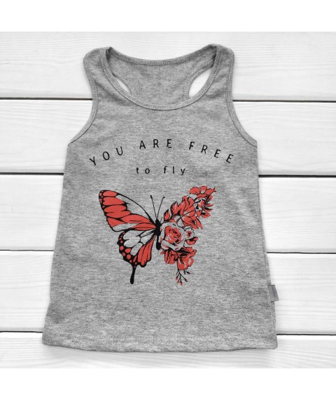 Children's T-shirt for summer Butterfly Dexter`s Gray 112 110 cm (d112sr-kr)