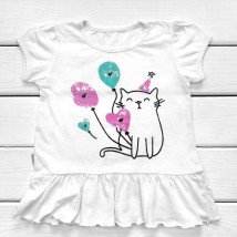 Cool T-shirt-tunic Cat Dexter`s White 110 110 cm (d110kt-b)