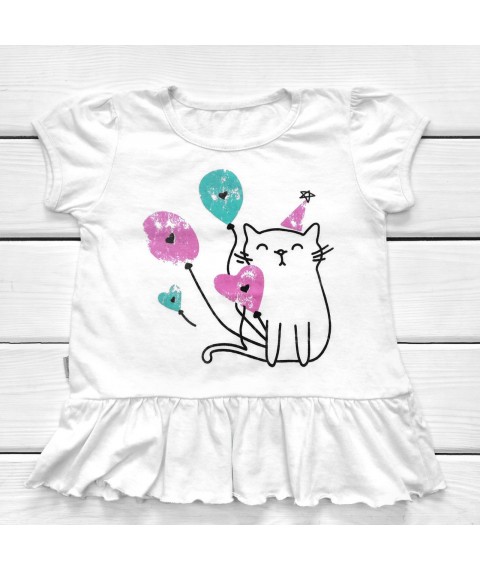 Cool T-shirt-tunic Cat Dexter`s White 110 98 cm (d110kt-b)