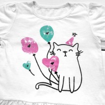 Cool T-shirt-tunic Cat Dexter`s White 110 110 cm (d110kt-b)